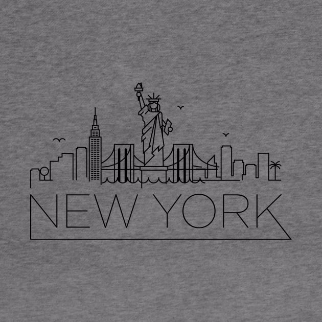 New York Minimal Skyline by kursatunsal